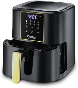 Prestige Nutrifry 4.5L Digital Air Fryer| 80% less Oil Consumption | 8 Preset Menu | Fry, Grill, Roast, Bake, Reheat | Digital Display | 1200 Watts | Easy to Clean | 1Y Warranty | ISI Certified