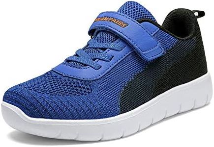 DREAM PAIRS Boys Girls Shoes Kids Tennis EZ-Ons MagicZips Athletic Running Walking Sneakers,Size 4 Big Kid,Royal/Blue/Navy/Black,Zoom-K
