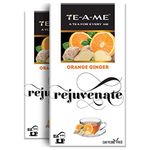 TE-A-ME Orange Ginger Tea, 25 Bags (Pack of 2) | Fruit Tea Bags | Caffeine Free | 50 Tea Bags