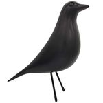 Mid-Century House Bird Room Decor - Resin Pigeon Adornment for Office Home Desk, Decoration Ornament Gifts Replica Sculpture (Black)…