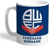 Personalised Bolton Wanderers Bold Crest Mug