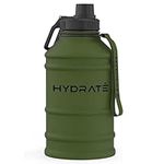 HYDRATE Stainless Steel 74 Oz Water Bottle - Camo - BPA-free Metal Gym Water Bottle - Convenient Nylon Carrying Strap and Leak-Proof Screw Cap - Various Color Options