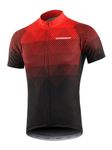 BERGRISAR Men's Cycling Jerseys Short Sleeves Bike Bicycle Shirt 006red L