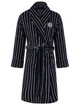 Tokyo Laundry Men's Towncraft Striped Soft Fleece Dressing Gown in Navy - XL