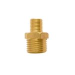 BEZMET Brass Hex Reducing Nipple 1/4 x 1/2 BSP Male Connector Reducer 1/4 x 1/2 Pipe Fittings