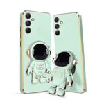 Erams Online Silicone For Samsung Galaxy A15 5G Case Cute 3D Astronaut Stand Design Camera Protection Shockproof Soft Back Cover For Samsung Galaxy A15 5G (Mint)