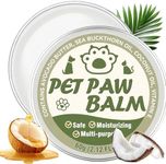 Dog Paw Balm & Nose Balm, Lick-Safe & Moisturizing | All-Natural Moisturizer & Soother for Dry | Deep Repair for Dry, Cracked Paws | Year-Round Paw Protection (Value Size 2.12oz)