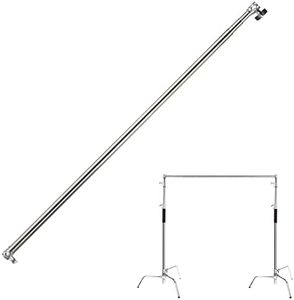 Pro Stainless Steel Telescopic Backdrop Crossbar Max Length 10 ft/3m Adjustable Background Support Cross Arm, Backdrop Pole for C Stand