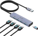 USB Hub 3.0, TSUPY USB USB 3.1 Hub Aluminum USB Extender with 4ft Extension Cable, 4 Ports USB 3.0 + USB C Multiport USB Expander USB Data Hub for MacBook, Surface, PS4,Flash Drive,HDD