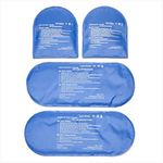 NatraCure Replacement Gel Packs for Cold Therapy Socks - (4-Piece Set) Extra Reusable Ice Pack Compresses for Injuries - GP23-24