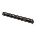 NavePoint Rackmount or Wallmount 24-Port Cat6 Patch Panel RJ45 Ethernet 568A/B Compatible