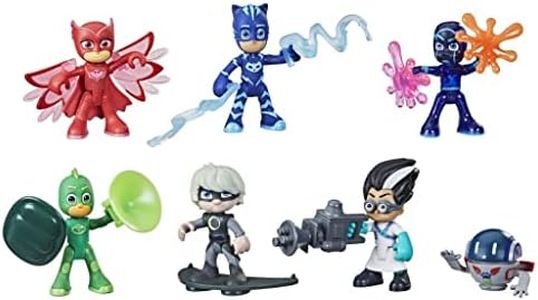 PJ MASKS Hero and Villain Figure Set Preschool Toy, 7 Action Figures with 10 Accessories, Ages 3 and Up