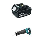 Makita 3AH Battery BL1830 with 18V Cordless Reciprocating Saw with Brushless motor