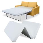 SUNYRISY Foldable Sofa Bed Replacement Mattress Memory Foam 10cm Pull Out Sofa Couch King Size Bed Mattress Topper for Convertible Sleeper, 183 x 150 x 10 cm