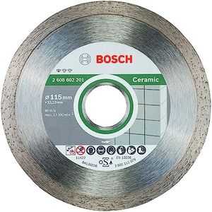 Bosch Professional 1 x Disco Tronzador de Diamante Standard for Ceramic, para Piedra, Azulejos, Cerámica, Ø 115 x 22.23 x 1.6 x 7 mm, Accessorios para Amoladoras