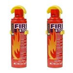 Fire Stop - Portable Spray Safety - Flame Retardant Fuild - Fire Extinguisher (Set of 2 Pcs)