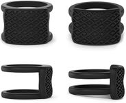 RINFIT 2PCS Ring Protectors for Working Out - Wedding Band and Engagement Cover Gym Silicone Guard Rubber Protector by RINFIT Set of two: 4mm 9mm, Silicone, not known, Black