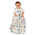 Duomiaomiao Unisex Baby Sleep Sack, 100% Cotton Baby Sleeping Bag TOG 0.5, Wearable Blanket Baby, 2-Way Zipper Sleeping Bag Sack for Toddler Baby Girl Boy