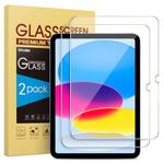 SPARIN 2 Pack Screen Protector for iPad 10th Generation 2022, 9H Hardness Tempered Glass Film for iPad 10 Screen Protector, 10.9 Inch