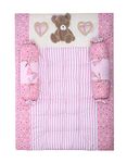 abracadabra Cotton Bedding Set (3 Pieces, 0-2 Years, 88 cm x 60 cm, Tender Heart, Baby Pink)