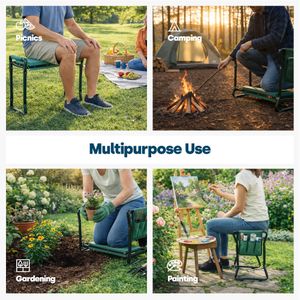 LIVIVO Folding Garden Kneeler Seat – Portable Outdoor Bench