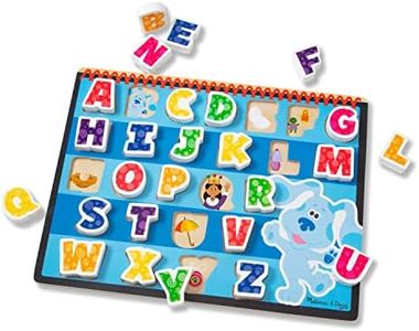 Melissa & Doug Blue's Clues & You Puzzle de l’alphabet à grosses pièces en bois, Cadeau pour enfants de 2 3 4 ans, Jouets d'éveil, Jouets d'activité et de développement, Jouet éducatif Montessori