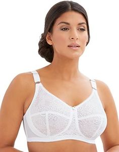 Glamorise ComfortLift-Spitzen-BH Klassik reggisengo per Costume Dirndl, Bianco, 7C Donna