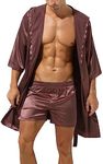 Panegy Men's 2 Piece Satin Robe Set