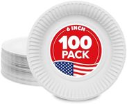 Stock Your Home 6-Inch Paper Plates Uncoated, Everyday Disposable Dessert Plates 6" Paper Plate Bulk, White, 100 Count