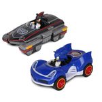 Sonic Transformed All-Stars Racing Pull Back Action: Shadow and Sonic Hedgehog, Two Vehicles, Multicolored, Video Game Legends, No Batteries Required, Pull Back – Release - and Watch it go