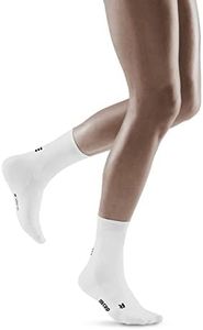 CEP Women's Running Socks - V3, Short Crew, CLASSIC, White, MD III