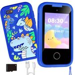 Kids Smart Phone Toys for Girls Boys Toddler Cell Phones Toy with Touchscreen Camera MP3 Learning Smartphone Childrens Cellphone for 3 4 5 6 7 8 Year Old Christmas Birthday Gifts Ideas(Blue)