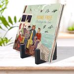 DZMDZM Vinyl Record Storage Holder-LP15, Black Lp Record Holder,Metal Album Storage for Vinyl Records