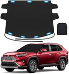 REEVAA Upgraded Car Windshield Cover for Ice & Snow [All-Weather Protection] Magnetic Fit Weatherproof Frost Cover, Car Winter Accessories, Fit for SUVs, Trucks, Cars - Medium (69''x48'')