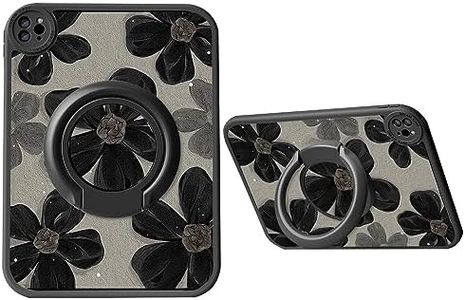 360° Rotating Case Compatible with iPad 10th Generation 2022 Case Flower Pattern Floral Illustration Portable Case Rotating Stand Case Compatible with iPad 10,Color A+Black