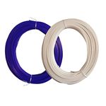 ADW CRAFT'S® Plastic Wire for Basket Making -DARK VIOLET+WHITE Plastic Wire|Plastic Koodai wire|Glass Wire For Basket Making|Koodai Wire Roll|Plastic Wire For Koodai