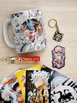 Since 7 Store One Piece Gear 5 Luffy Gift Box Includes 5 Products: Mug,Keychain,Key-Tag,9 Mini Posters (Self Adhesive),And Shape Cut Badge - The Ultimate Fan Collection. 350Ml Ceramic Mug - Multicolor