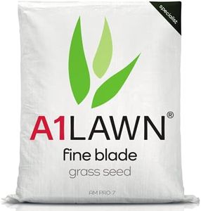 A1 Lawn AM Pro 7 Fine Blade Grass Seed, 5kg (125m2) - UK Premuim Quality, Low Maintenance Slow Growing, Fresh - Ideal for Patch Repair, Over Seeding, New Lawns & Thickening. DEFRA Approved