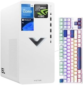 HP Victus Pro 15L RTX 4060 Tower Gaming Desktop, Intel i5-14400F (Beats Intel i7-13650HX), NVIDIA GeForce RTX 4060, 32GB RAM, 1TB SSD, Wi-Fi 6, Win11 Pro, Machenike Mechanical Gaming Keyboard Bundle