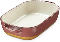 LIFVER Baking Dish, 75 oz Ceramic Baking Dishes for Oven, Ceramic Bakeware, Casserole Dish, Rectangular Lasagna Pan Deep, Porcelain Baking Pan for Cooking, Cake, Banquet , Oven Safe, 11.5X 7.5 Inch