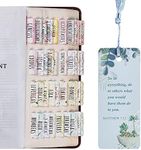 Bible Tabs, Large Print and Easy-to-Read Bible Tabs for Women and Girl, 80 Bible Index tabs in Total, 66 Bible Tabs for Old and New Testament, Additional 14 Blank tabs