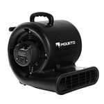 Mounto 1/3hp Air Mover 2000cfm Carpet Dryer Blower Floor Drying Fan - 3-Speed Air Mover w/Dual GFCI Outlet, 25ft Power Cord for Drying, Cooling, Air Circulation (Black)