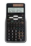 Sharp EL-506TSBBW 12-Digit Engineering/Scientific Calculator with Protective Hard Cover, Battery and Solar Hybrid Powered LCD Display, Great for Students and Professionals, Black