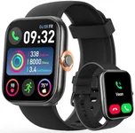 ENOMIR Smart Watch for Women Men (Answer/Make Calls) Compatible with iPhone/Android/Samsung, Alexa Built-in, [1.91" HD Screen] Waterproof Fitness Watch with Heart Rate/Sleep/SpO2 Monitor(Black)