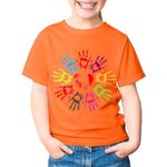 Cliyang Orange Shirt 2024 for Kids, Unisex Round Neck Cotton Truth and Reconciliation T-Shirt for Boys Girls