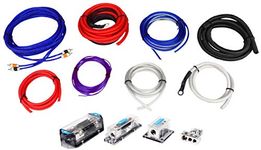 Rockville RDA0 Plus 4K 0 Plus 4 Gauge Dual Amplifier Installation Multiple-Amp Wire Kit