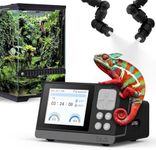 J&A Smart Reptile Mister, Automatic Misting System for Tanks - Programable Timer with Temperature/Humidity Probe, Ideal for Reptile Habitat (Black)