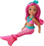 Barbie Dreamtopia Chelsea Mermaid Doll, 6.5-inch with Pink Hair and Tail, Multicolor