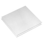 sourcing map 2Pcs 6061 Aluminum Sheet, 150mm x 150mm Rectangle Aluminum Plate 1mm Thick Flat Metal Stock for Industry Welding Crafting