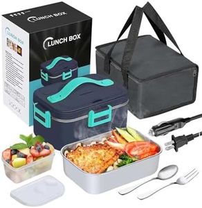 Rantizon Faster Electric Lunch Box 2025 Upgrade Leakproof 1.8L Large Capacity Waterproof Dustproof Lunch Warmer Portable Heated Lunch Box with Carry Bag Fork Spoon for Car Home Office